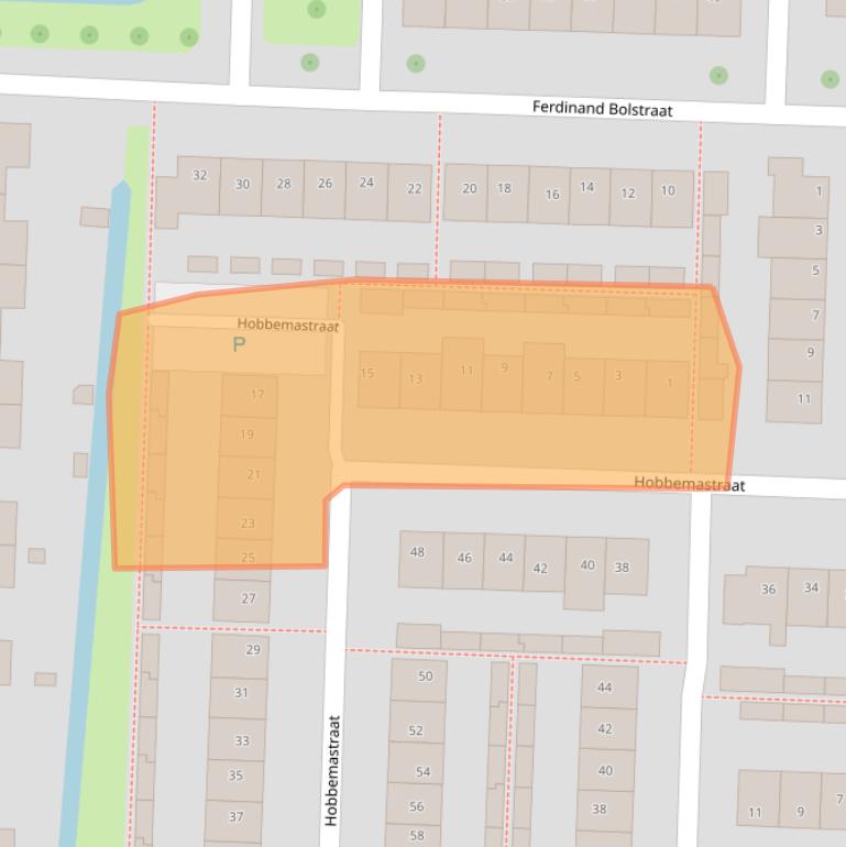 Kaart van postcodegebied 2391XA.