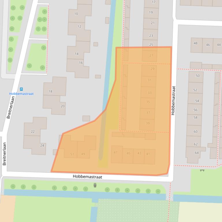 Kaart van postcodegebied 2391XB.