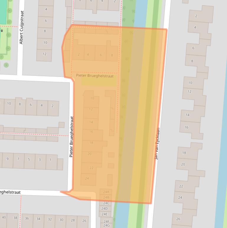 Kaart van postcodegebied 2391XH.