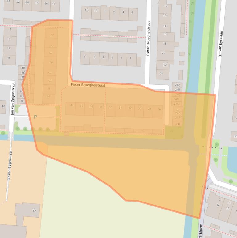 Kaart van postcodegebied 2391XJ.