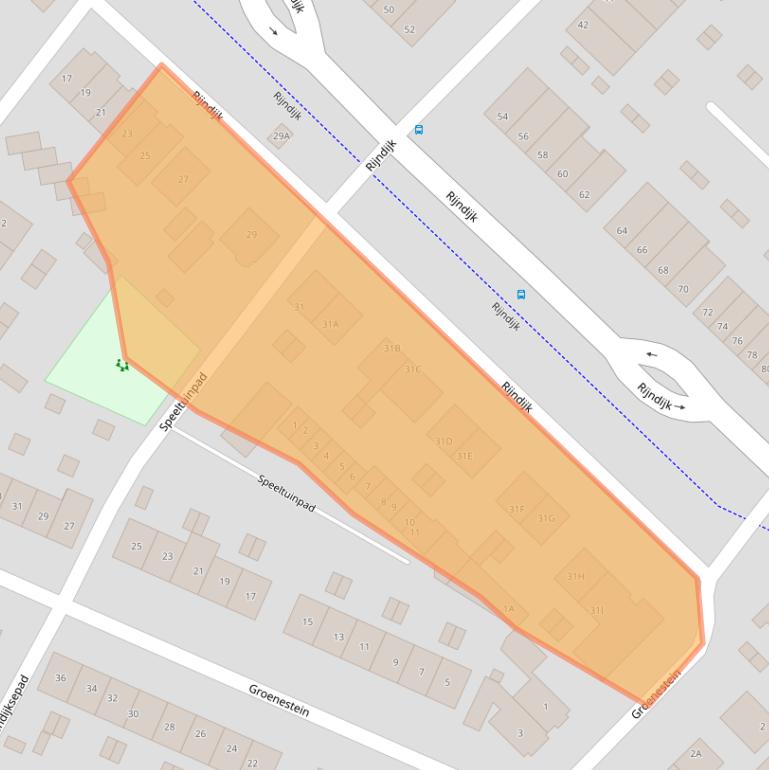 Kaart van postcodegebied 2394AB.