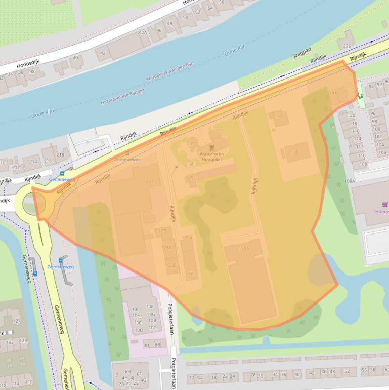 Kaart van postcodegebied 2394AG.