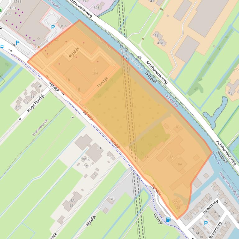 Kaart van postcodegebied 2394AH.