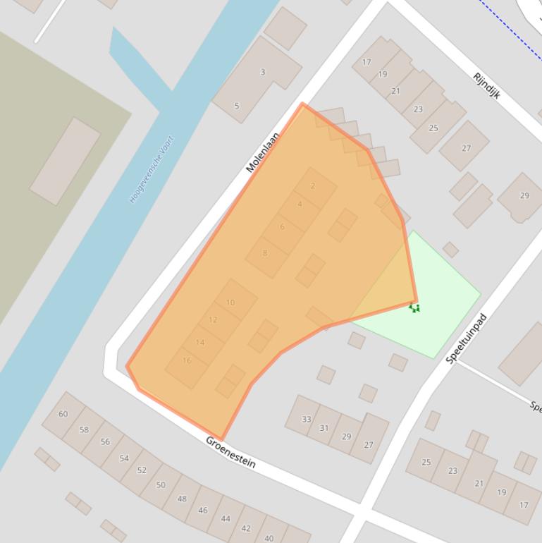 Kaart van postcodegebied 2394AS.