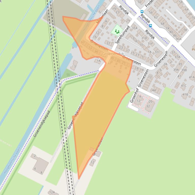 Kaart van postcodegebied 2394AW.