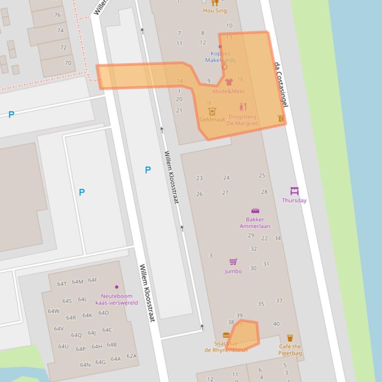 Kaart van postcodegebied 2394BH.