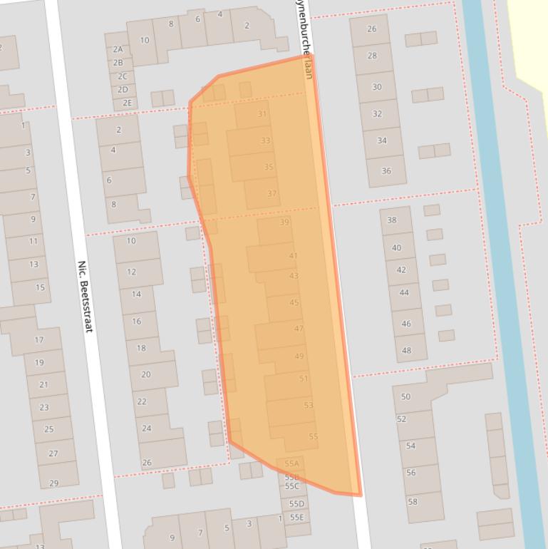 Kaart van postcodegebied 2394CR.