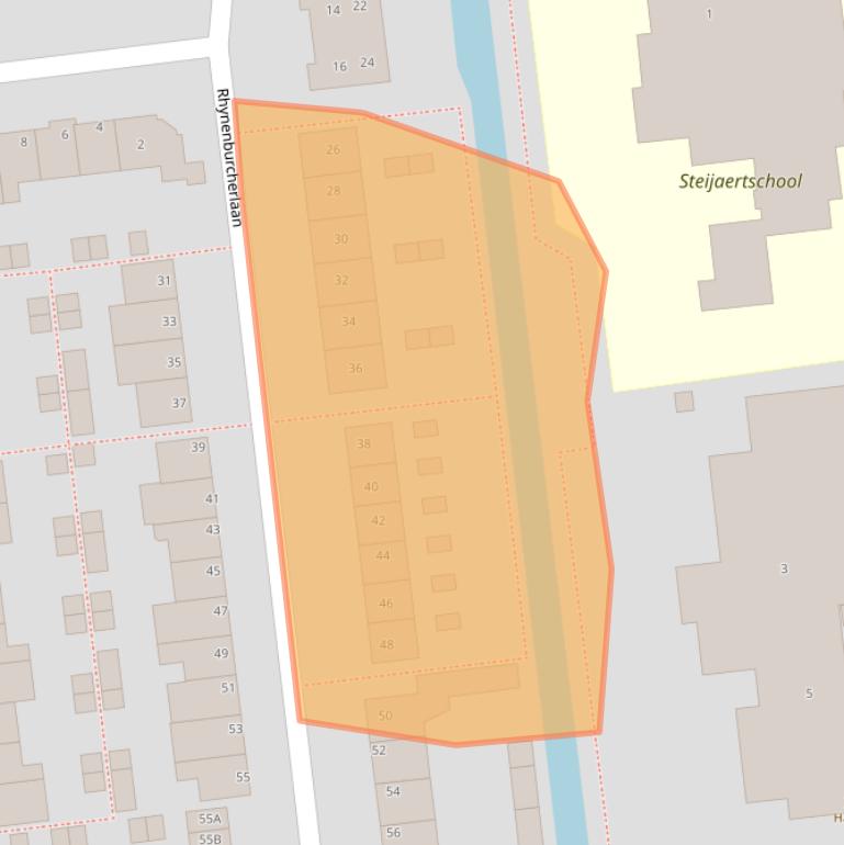 Kaart van postcodegebied 2394CV.