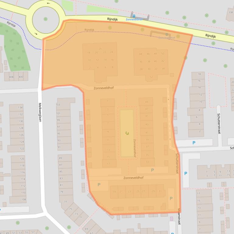 Kaart van postcodegebied 2394CZ.