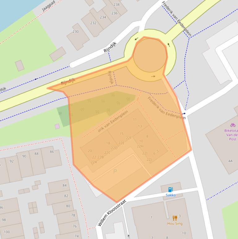 Kaart van postcodegebied 2394EC.