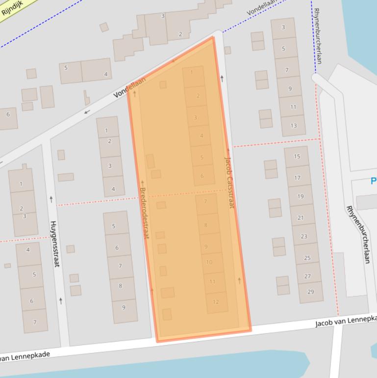 Kaart van postcodegebied 2394ED.