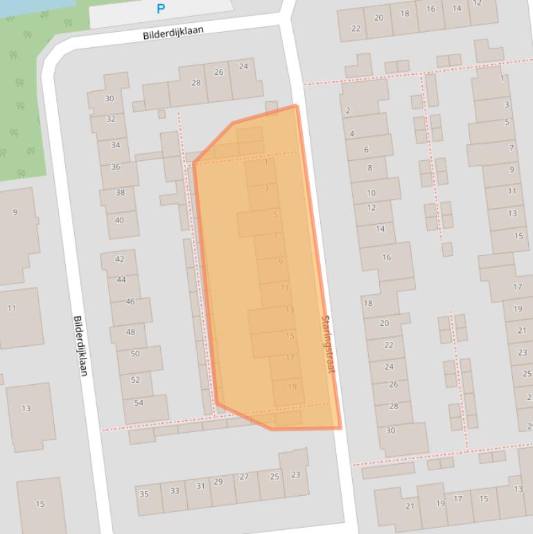 Kaart van postcodegebied 2394ER.