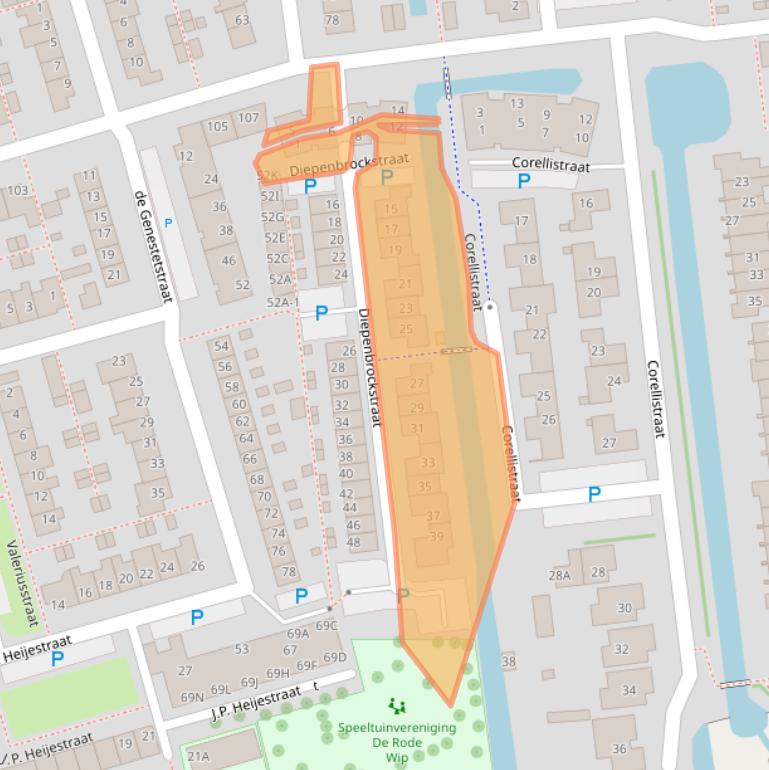 Kaart van postcodegebied 2394GV.