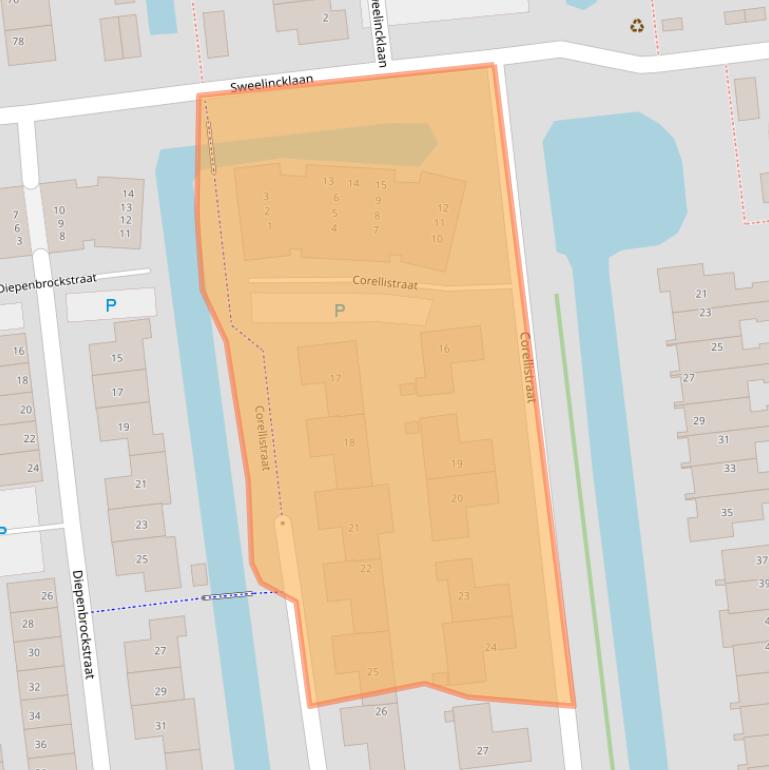 Kaart van postcodegebied 2394GZ.