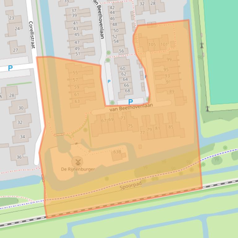 Kaart van postcodegebied 2394HB.