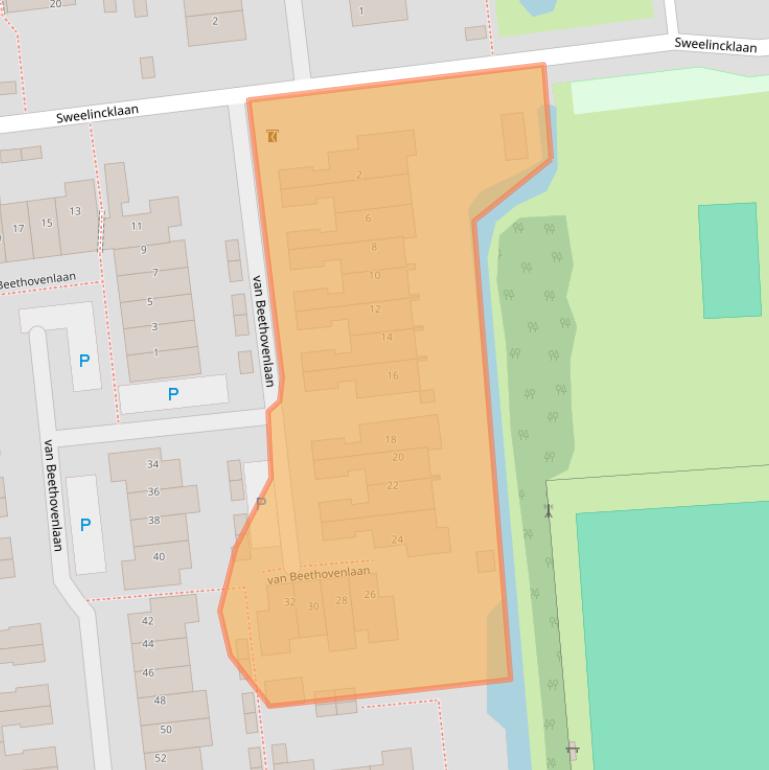 Kaart van postcodegebied 2394HC.