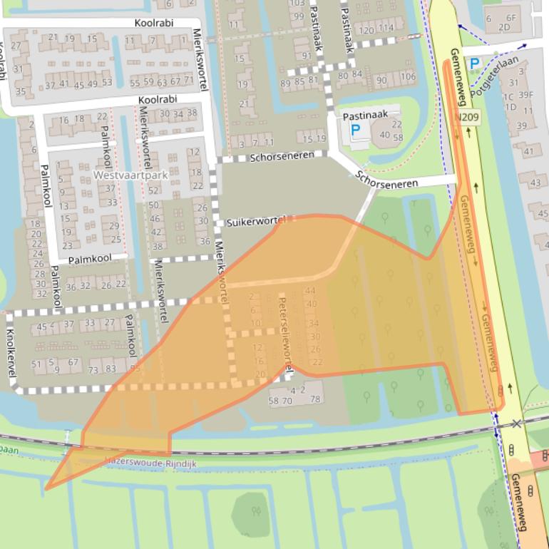 Kaart van postcodegebied 2394KC.