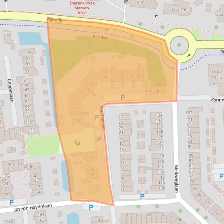 Kaart van postcodegebied 2394NB.