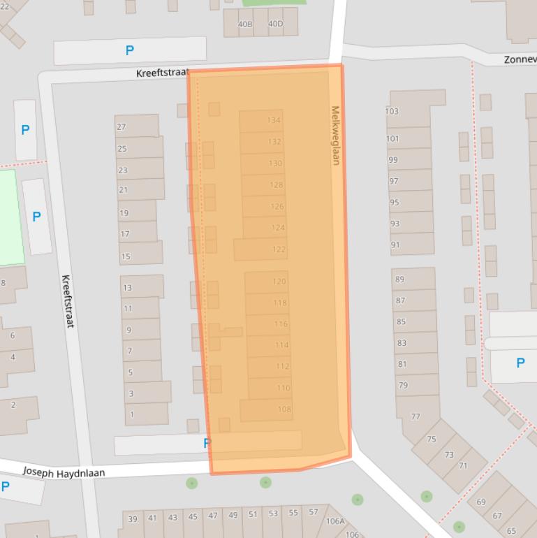 Kaart van postcodegebied 2394NE.