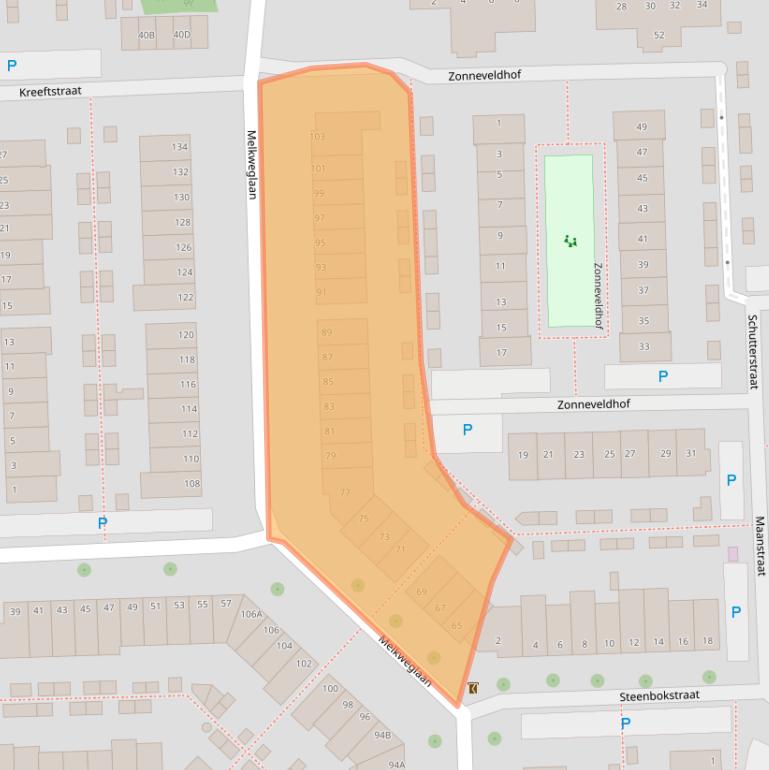 Kaart van postcodegebied 2394NJ.