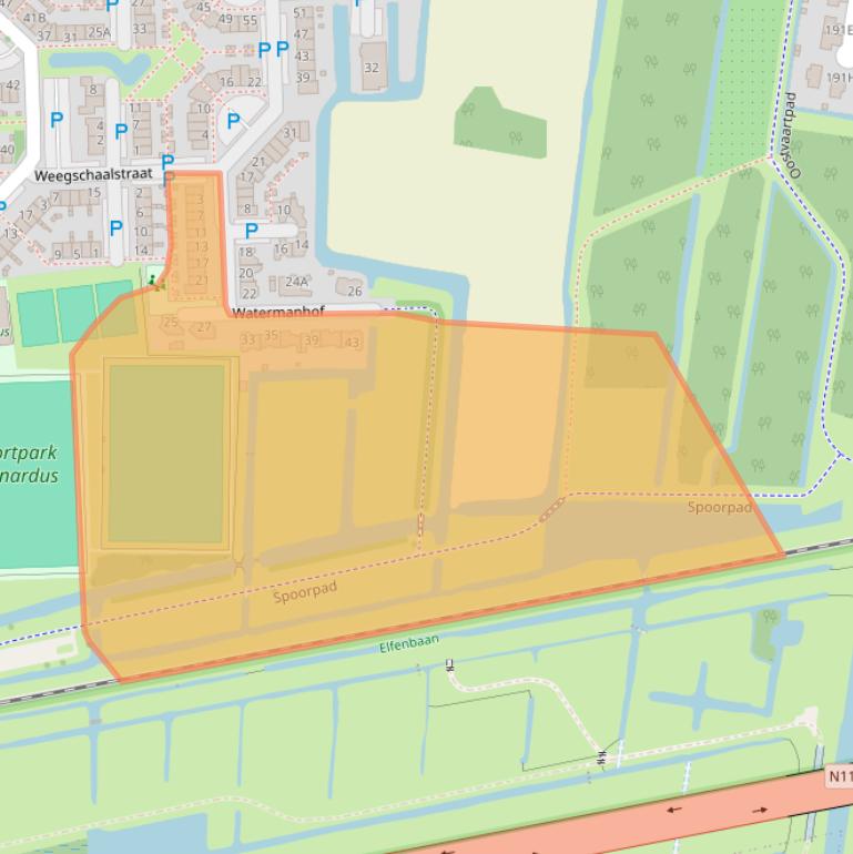 Kaart van postcodegebied 2394PA.