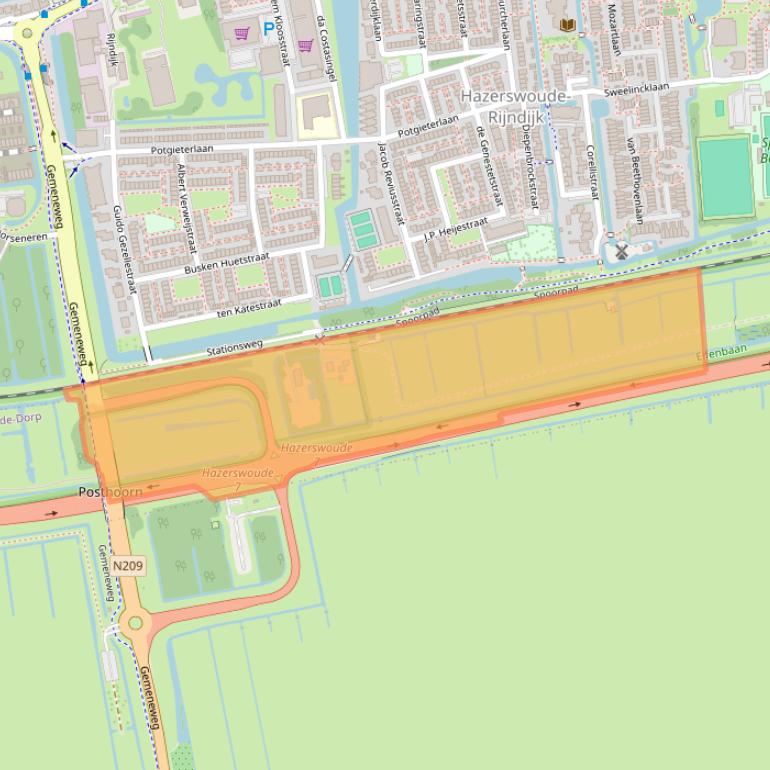 Kaart van postcodegebied 2394TA.