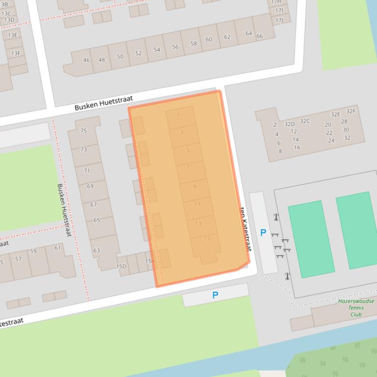 Kaart van postcodegebied 2394TB.