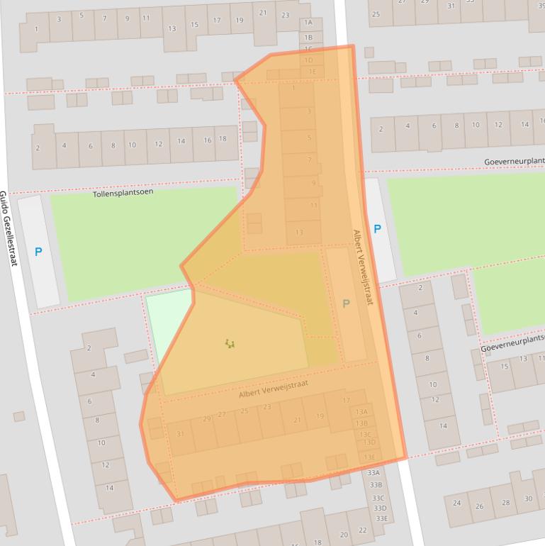 Kaart van postcodegebied 2394TK.