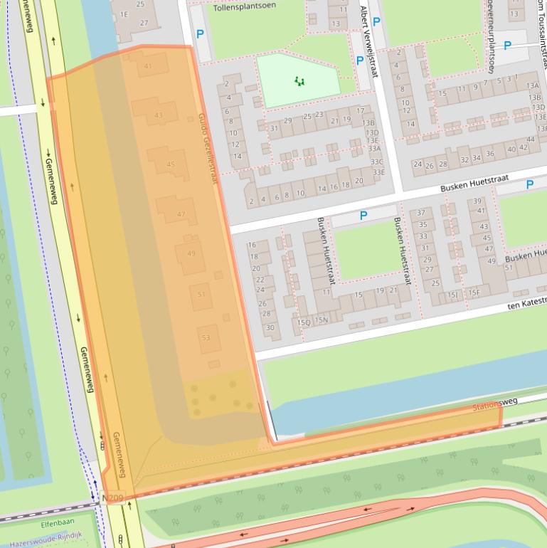 Kaart van postcodegebied 2394TS.