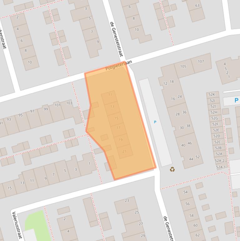 Kaart van postcodegebied 2394XL.