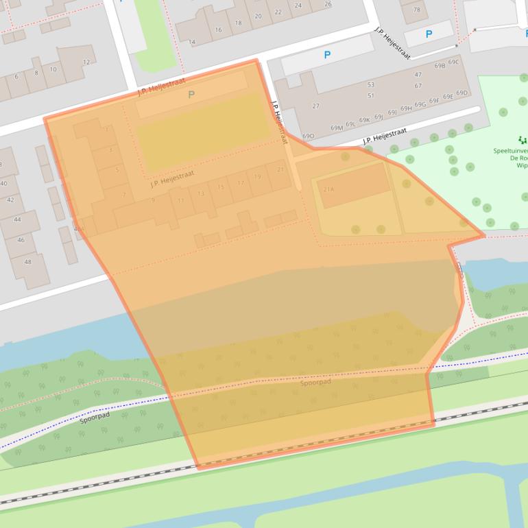 Kaart van postcodegebied 2394XV.