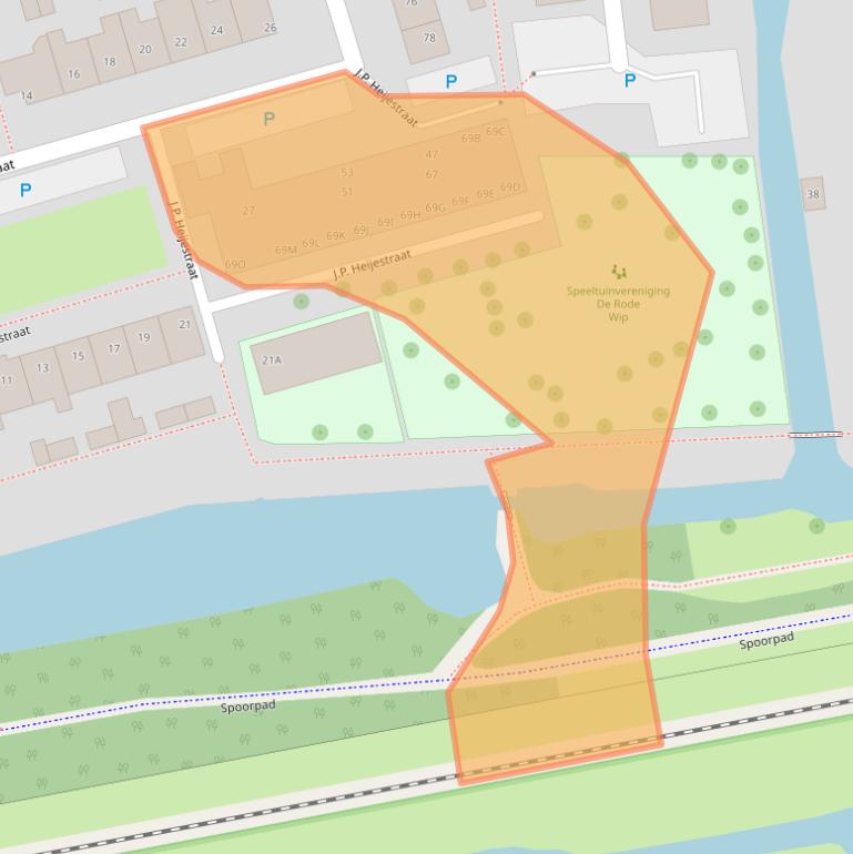 Kaart van postcodegebied 2394XW.