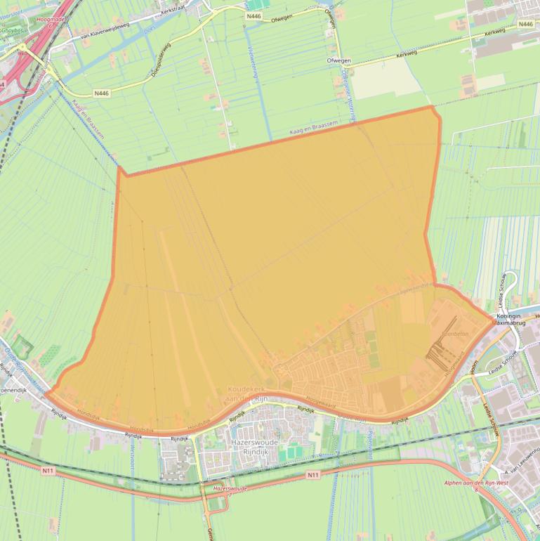 Kaart van postcodegebied 2396.