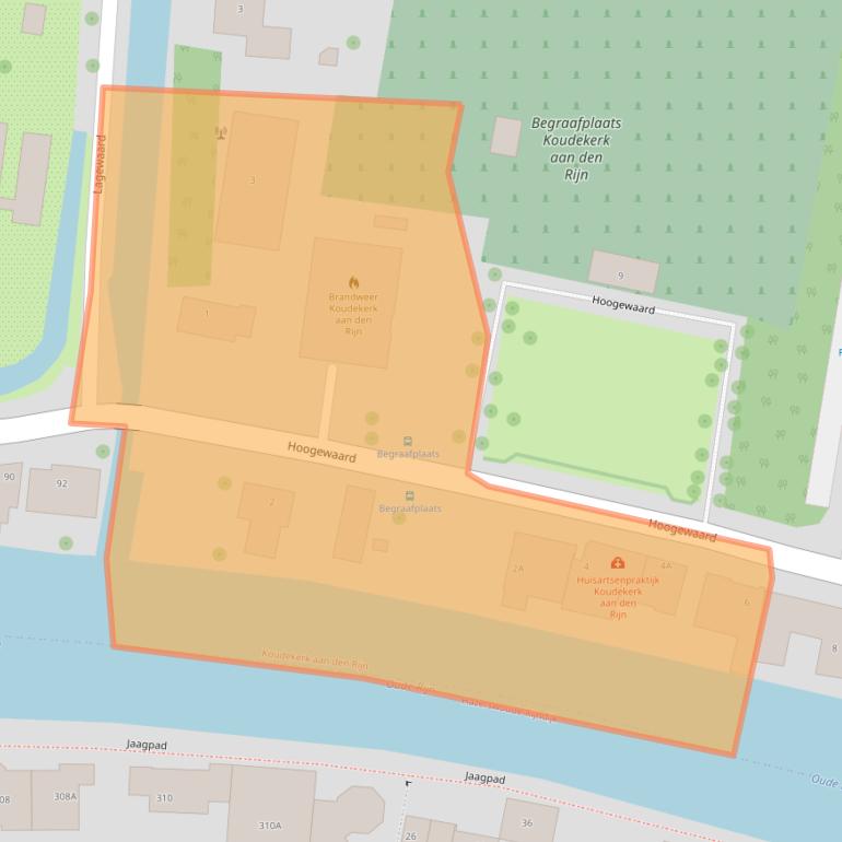 Kaart van postcodegebied 2396AA.