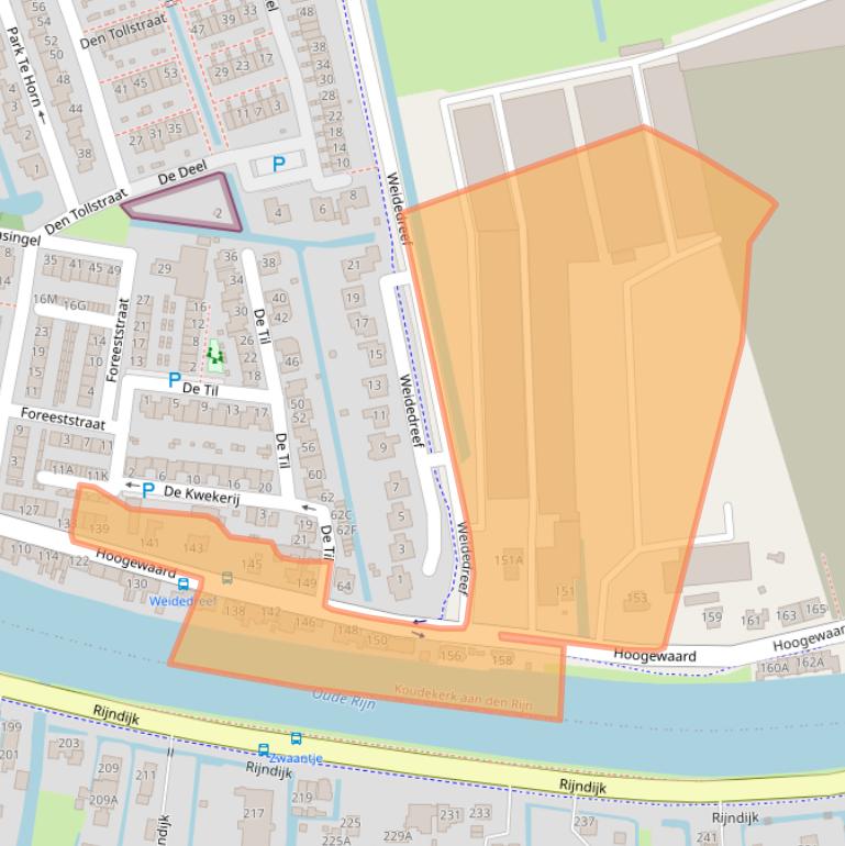 Kaart van postcodegebied 2396AN.