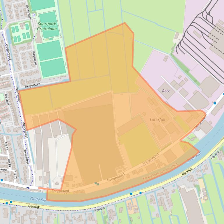 Kaart van postcodegebied 2396AP.