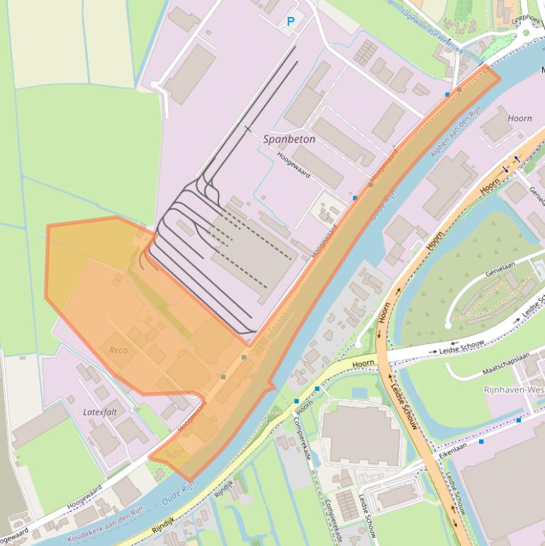 Kaart van postcodegebied 2396AR.