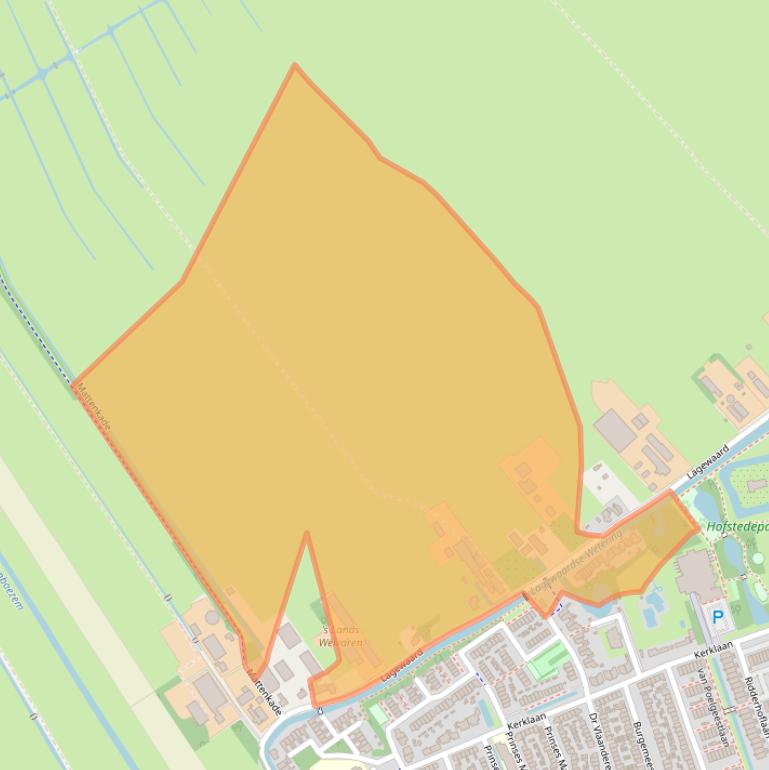 Kaart van postcodegebied 2396AV.