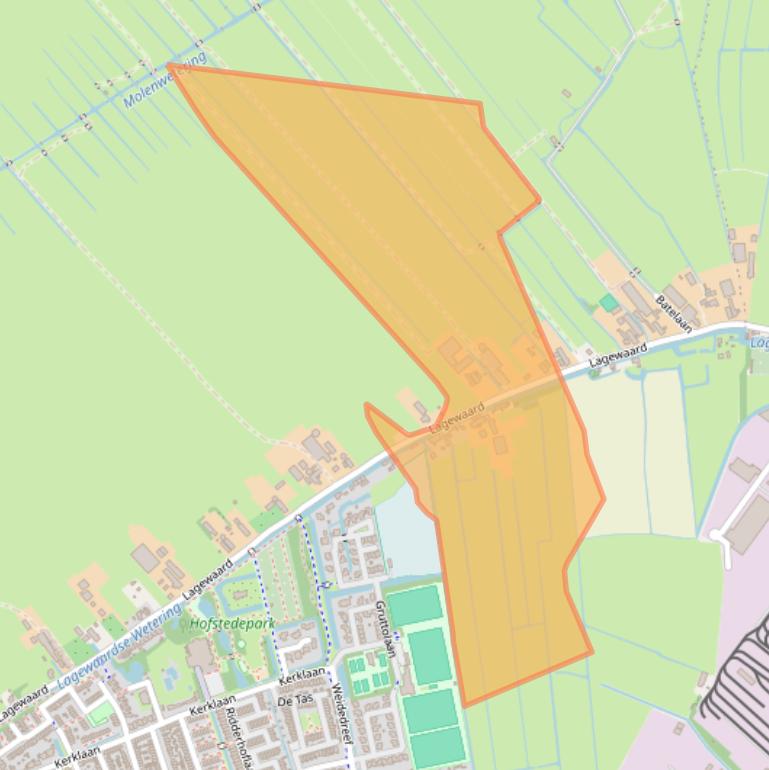 Kaart van postcodegebied 2396AX.