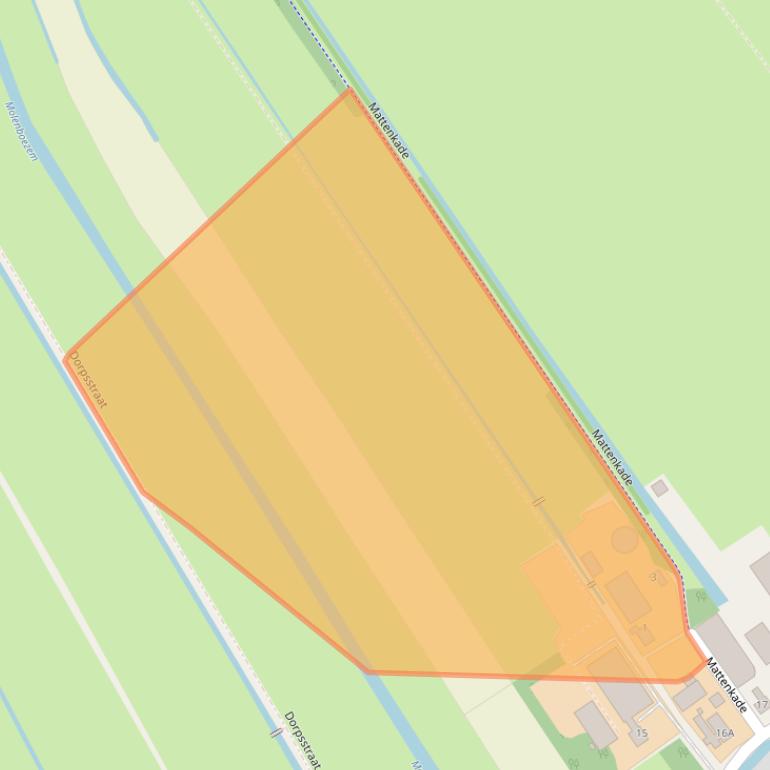 Kaart van postcodegebied 2396BZ.