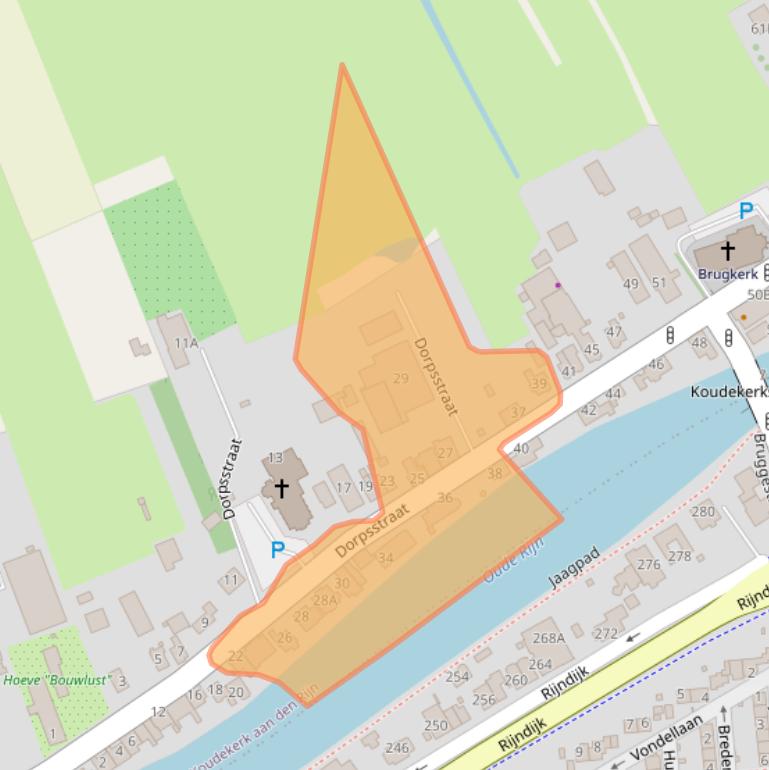 Kaart van postcodegebied 2396HB.