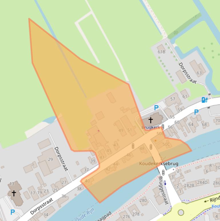 Kaart van postcodegebied 2396HC.