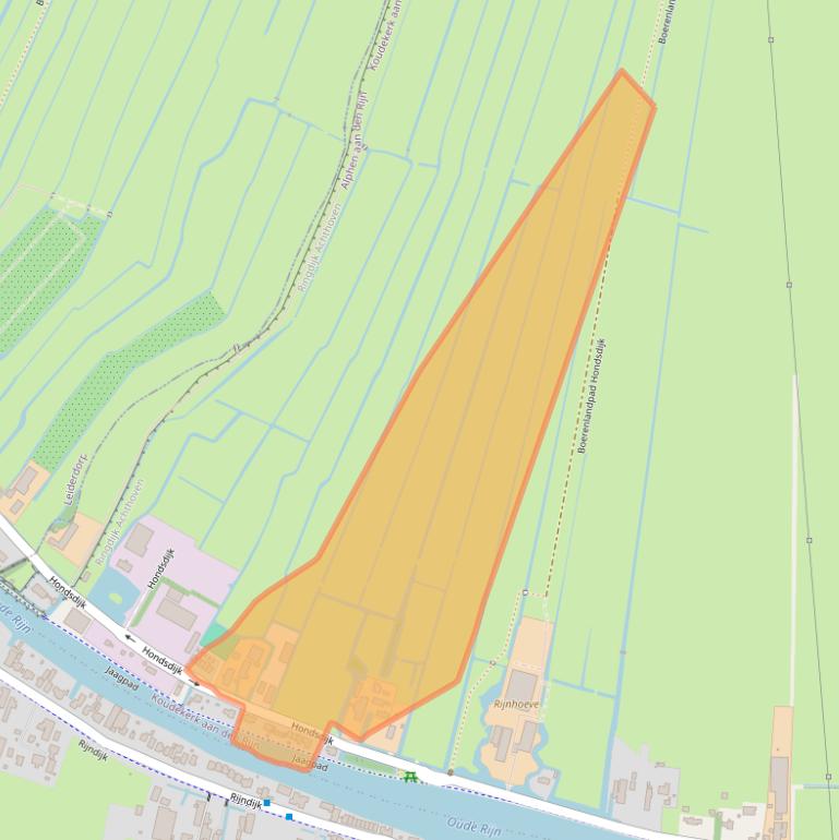 Kaart van postcodegebied 2396HJ.