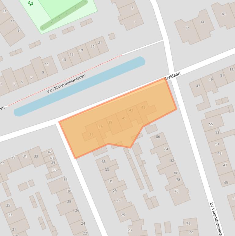 Kaart van postcodegebied 2396VD.