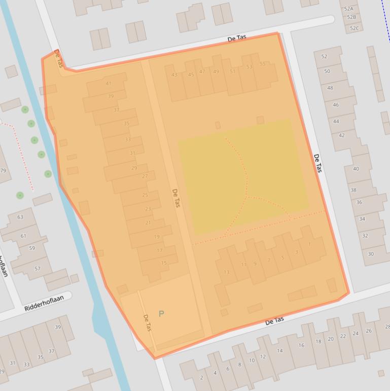 Kaart van postcodegebied 2396VN.
