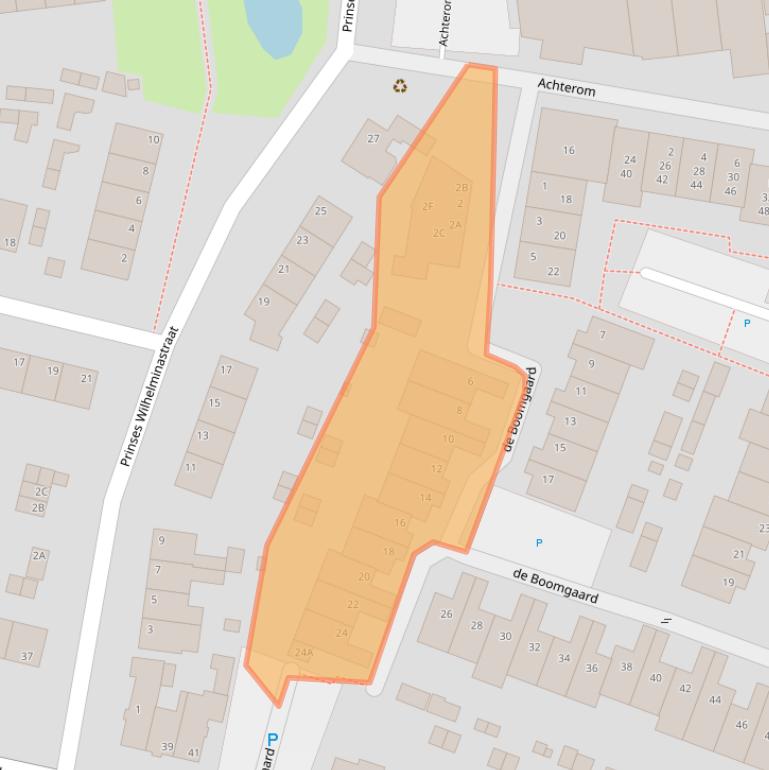 Kaart van postcodegebied 2396VR.