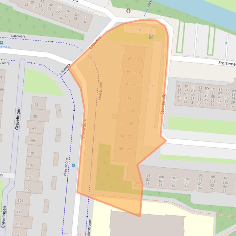 Kaart van postcodegebied 2401BZ.