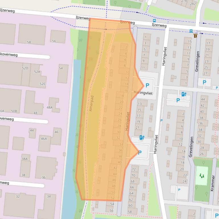 Kaart van postcodegebied 2401DA.