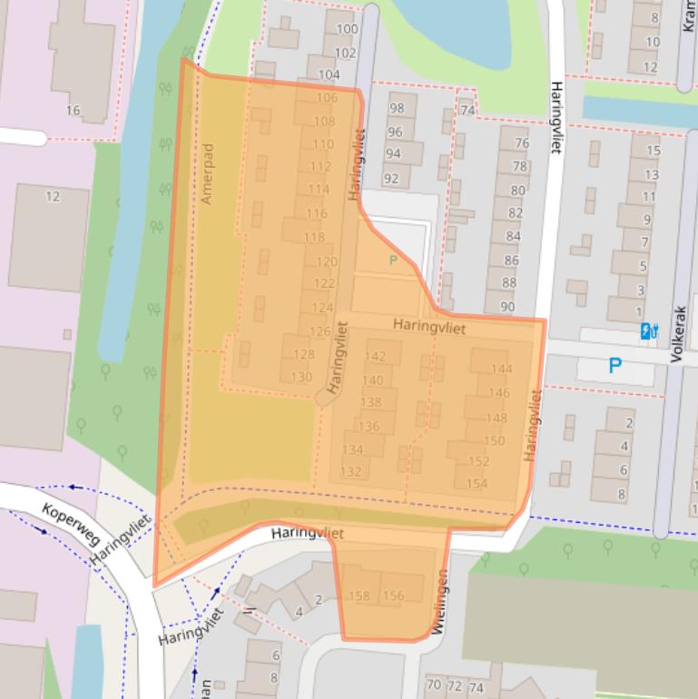 Kaart van postcodegebied 2401DC.