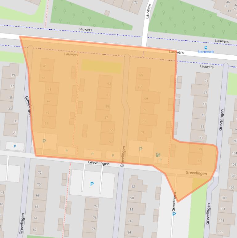 Kaart van postcodegebied 2401DS.
